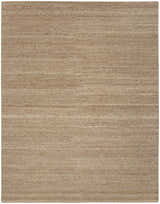 Close up of the beige Nourison Alanna Rug. Handmade wool rug with a subtle horizontal texture.