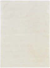 Close up of the DKNY Pure Patterns Ivory rug. Handmade pile rug with a subtle geometric pattern.