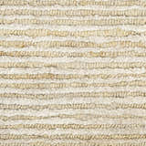 Close-up of the Calvin Klein Mesa Gypsum Rug. Features cream and beige horizontal stripes with a looped texture.