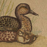 Mina Victory Vintage Pillow Ducks Beige Indoor Throw Pillow