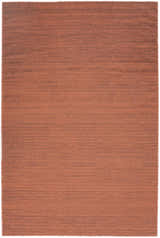 Close-up of the Nourison Essentials Brick Modern Indoor Washable Area Rug, showing its brick red color and subtle horizontal texture.