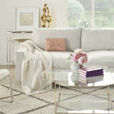 Mina Victory Sofia Beaded Tassels Blush Indoor Throw Pillow - Clearance