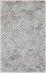 Feizy Asher Transitional Geometric - Taupe/Gray/Ivory Area Rug - Clearance