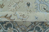 Traditional Oushak Design Beige And Blue Hand Tufted Custom Made Wool Rug