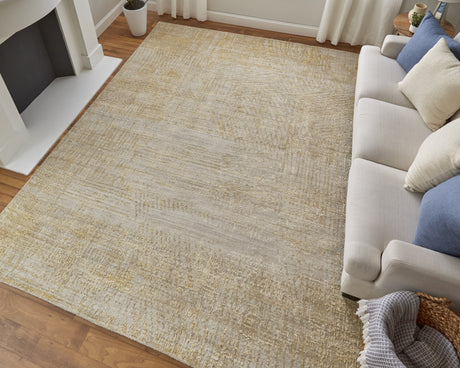 Feizy Eastfield Modern Abstract - Yellow/Ivory/Gold Area Rug