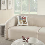 Mina Victory Holiday Pillows Lips Love Leopard Multicolor Indoor Throw Pillow - Clearance