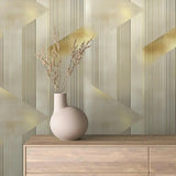 Gilded Lines Deco Wallpaper