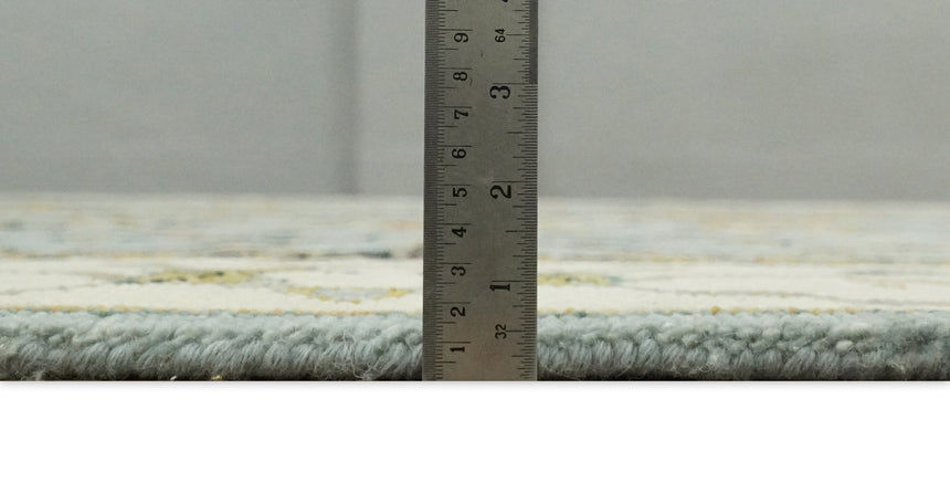 Antique Traditional Gray and Ivory Vintage Style Custom Made wool Area Rug