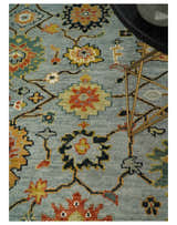 Antique Traditional Gray and Ivory Vintage Style Custom Made wool Area Rug