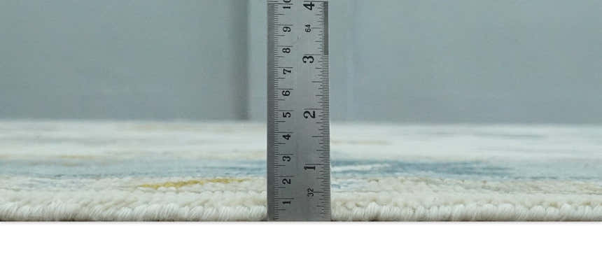 Custom Made Traditional Oushak Ivory and Silver Hand knotted wool Area Rug