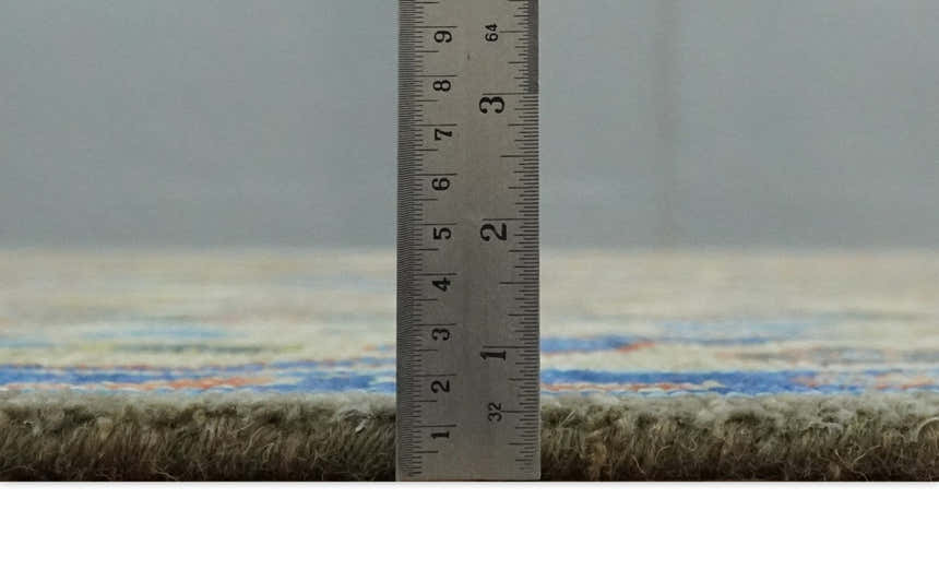 Olive and Blue Vibrant Colorful Traditional Oushak Multi Size wool Area Rug