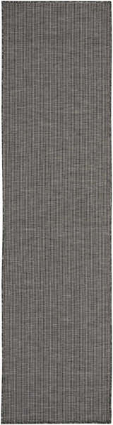 Close-up of the Nourison Positano Charcoal Modern Area Rug with a taupe and charcoal woven striped pattern.