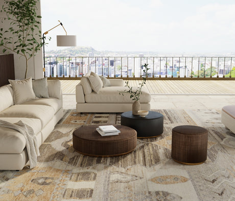 Feizy Kasbah Transitional Moroccan - Ivory/Gray/Orange Area Rug