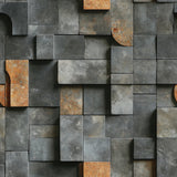 Urban Slate & Copper Geo-Block
