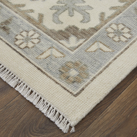 Feizy Karina Transitional Floral & Botanical - Ivory/Gray/Brown Area Rug