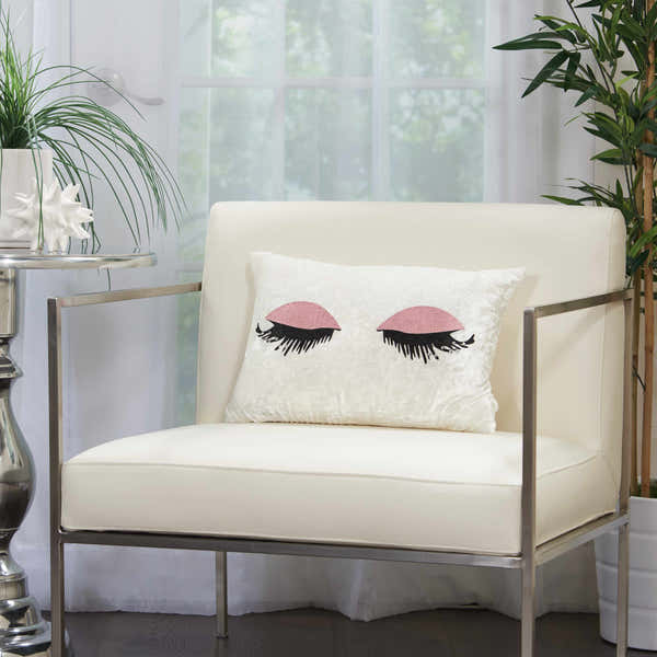 Mina Victory Sofia Glitter Eye Shadow Rose Gold Indoor Throw Pillow - Clearance