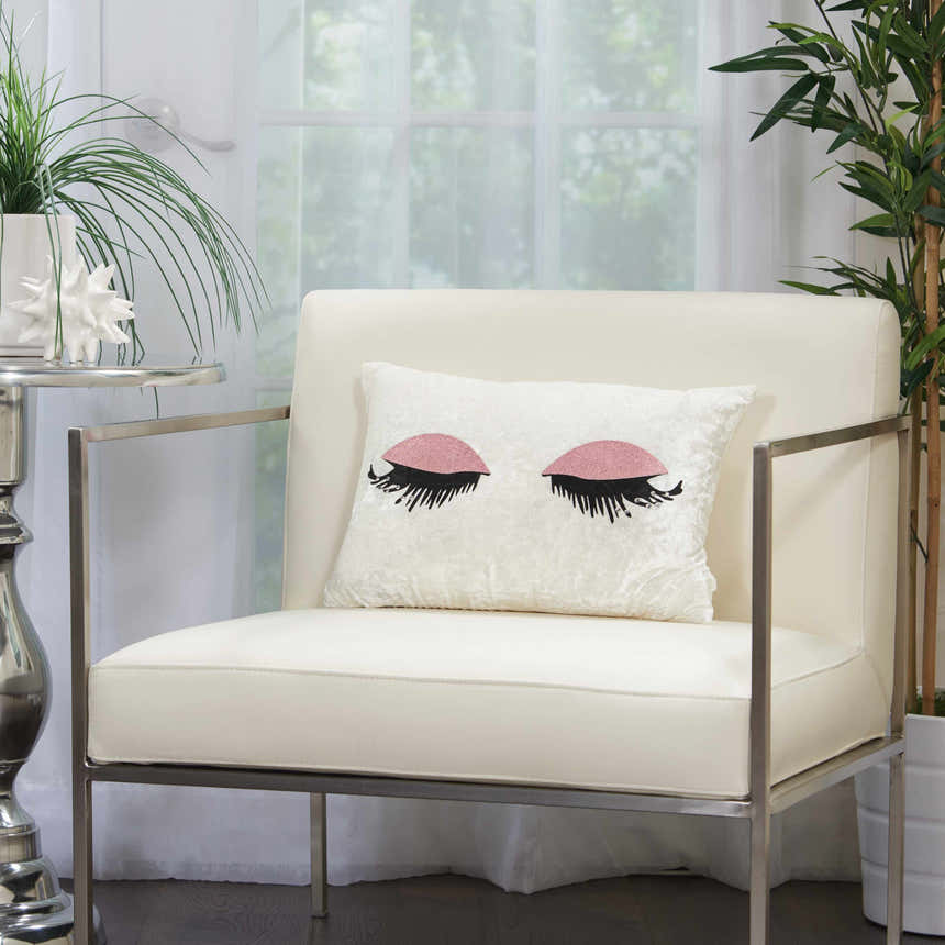 Mina Victory Sofia Glitter Eye Shadow Rose Gold Indoor Throw Pillow - Clearance