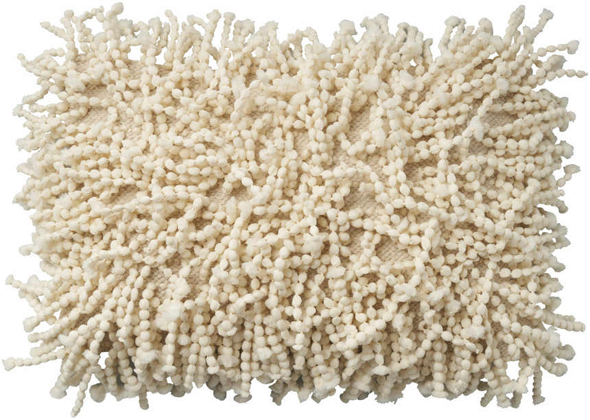 Mina Victory Shag Skinny Fugga Ivory Indoor Throw Pillow - Clearance