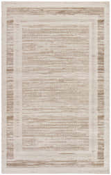 Close-up of the Nourison Serenity Home Mocha Ivory Rug. Features a modern, textured design in chestnut and ivory.
