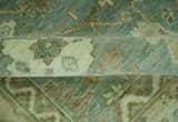 Antique design Green and Beige Traditional Oriental Oushak Custom Made wool area rug