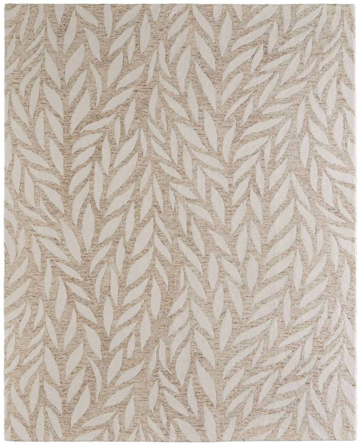 Tan Crow Rug Wallace Modern Floral & Botanical - Tan/Ivory Area Rug – Boutique Rugs