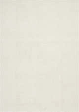 Close-up of the plush texture of the Nourison Malibu Shag Ivory area rug. Soft, off-white shag rug.