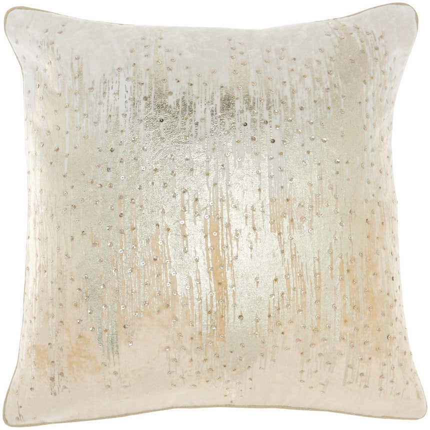 Mina Victory Sofia Ombre Met Sequins Beige Indoor Throw Pillow - Clearance