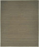 Close-up of a green Nourison Essentials washable area rug with a subtle horizontal pattern.