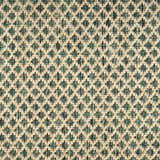 Close-up of the Nourison Courtyard Green Modern Area Rug featuring a geometric green and beige woven pattern.