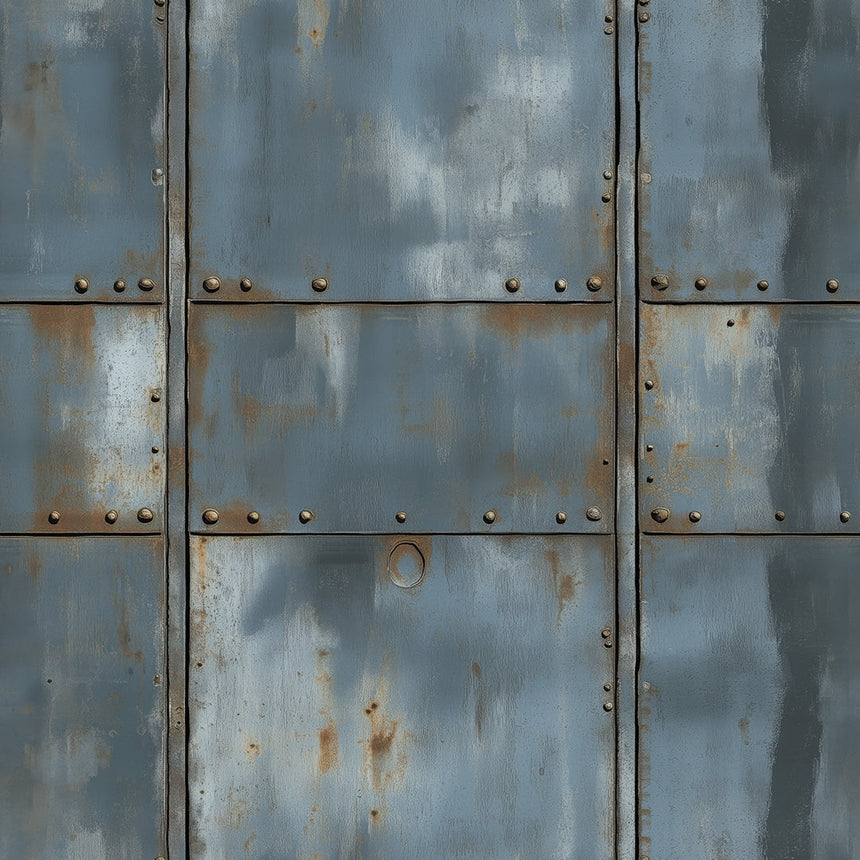 Weathered Blue Steel Panels