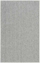 Close-up of the textured Nourison Natural Texture Ivory Grey Farmhouse Area Rug. Vertical stripes in light gray and ivory.
