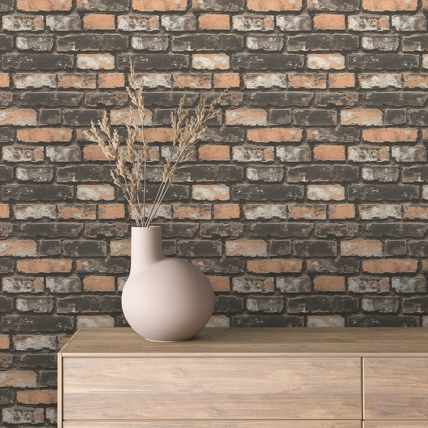 Soho Loft Distressed Brick Wallpaper