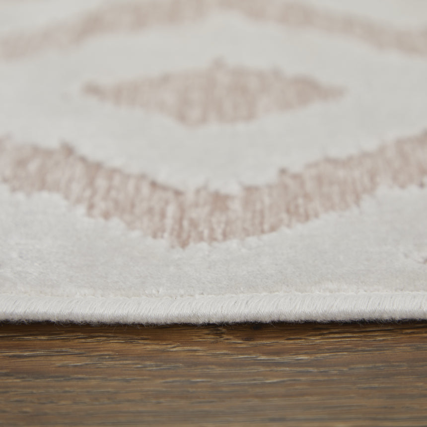 Feizy Saphir Mira Modern Solid - Pink/White Area Rug - Clearance