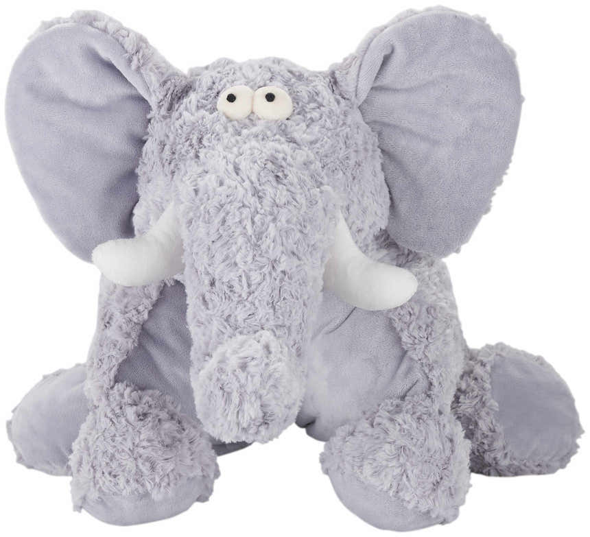 Mina Victory Plush Lines Foldable Elephant Stuffed Animal Grey Indoor Throw Pillow