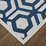 Feizy Saphir Mira Modern Geometric - Blue/Green/White Area Rug - Clearance