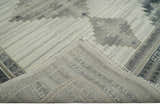 Natural Wool Hand Knotted Ivory and Gray Traditional Multi size wool Area Rug, Kids, Living Room and Bedroom Rug