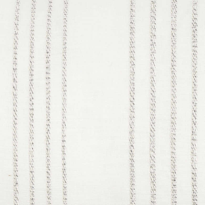 Mina Victory Lifestyle Cotton Linen Stripes White/Grey Indoor Throw Pillow