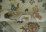 Hand Knotted Beige and Ivory Multi Size Traditional Oushak Wool Area Rug
