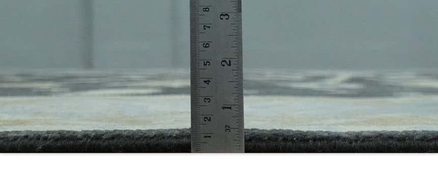 8x10, 9x12, 10x14 and 12x15 Hand Knotted Black, Beige and Silver Traditional Oushak Wool Rug