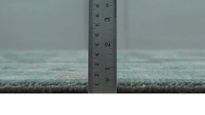 Hand Knotted Charcoal and Aqua Traditional Multi Size Oushak Wool Area Rug