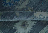 Hand Knotted Gray and Silver Traditional Multi Size Oushak Wool Rug