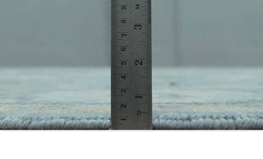 Silver and Beige Hand knotted Traditional Multi Size Oushak Wool Area Rug