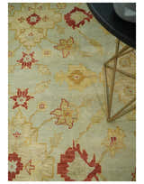 8x10 Fine Hand Knotted Beige and Rust Traditional Vintage Persian Antique Wool Rug | AGR36