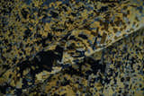 8x10 Fine Hand Knotted Beige, Black and Blue Modern Abstract Style Antique Wool and Silk Area Rug | TRDCP629810