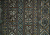 8x10 Fine Hand Knotted Brown and Blue Southwestern Traditional Antique Area Rug | AGR41