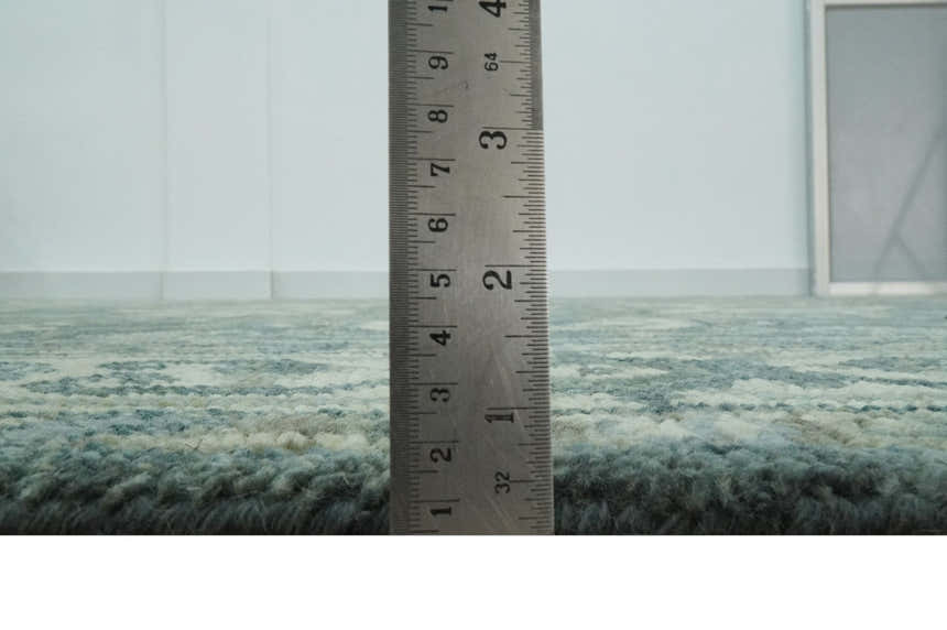 Hand Knotted Ivory, and Shades of Gray Traditional Custom made wool rug