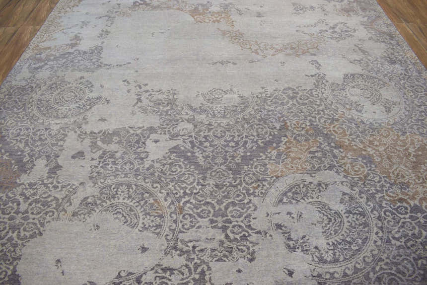 8x10 Rug | Modern Handmade Wool blended viscose Area Rug | TRD1634810