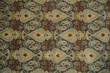 8x8 Round Fine Hand Knotted Brown and Beige Traditional Vintage Persian Style Antique Wool Rug | AGR48