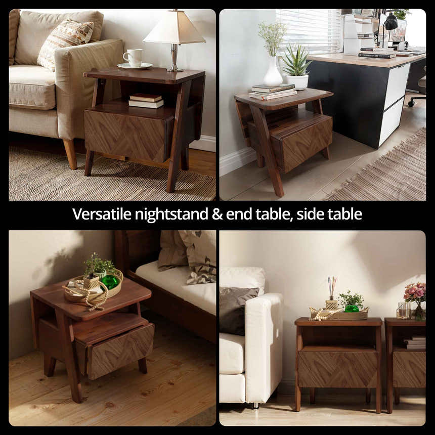 Rorns Rum Nightstand with drawer
