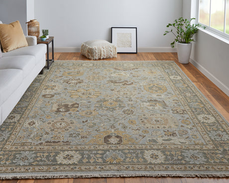 Feizy Corbitt Traditional Oriental - Blue/Gold/Gray Area Rug
